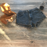 LEE Black Acid Wash Cut-Offs