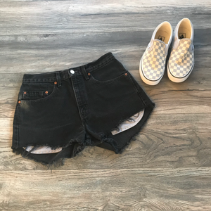 Levi 505 Black Cut-Offs