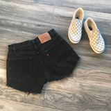 Levi 505 Black Cut-Offs