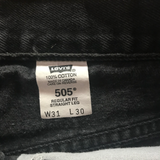 Levi 505 Black Cut-Offs